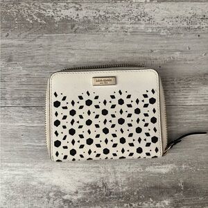 Kate Spade Black and Cream Geometric Wallet